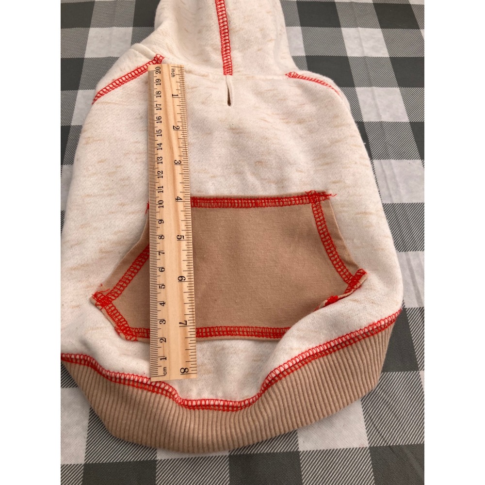 Fashion Pet Dog Hoodie XS Red Striped Sporty Fleece Sweatshirt 522RXS - Picture 11 of 13